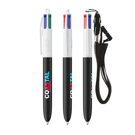 Penna 4 Colori BIC® 4 Colours® ECO + lanyard