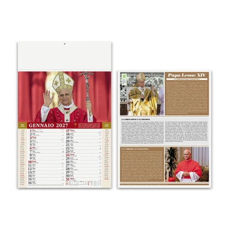Calendari illustrati personalizzati Papa Leone 30 x 47 cm