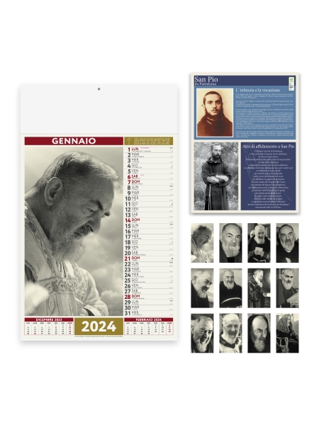 Calendari illustrati personalizzati San Pio 29 x 47 cm