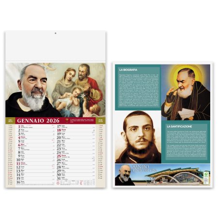 Calendari illustrati personalizzati San Pio 30 x 47 cm