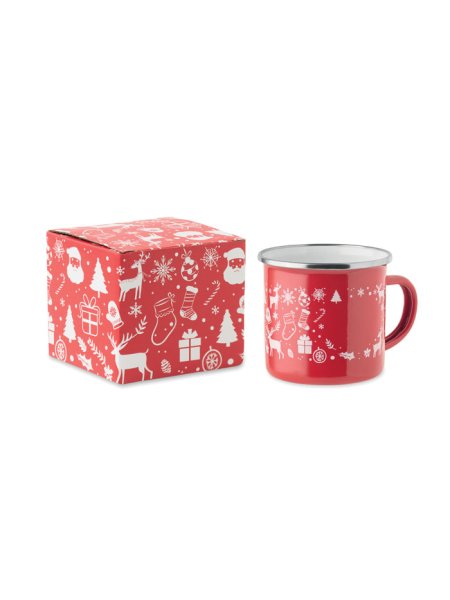 Tazza natalizia personalizzabile metallo 300 ml SEASOMEL
