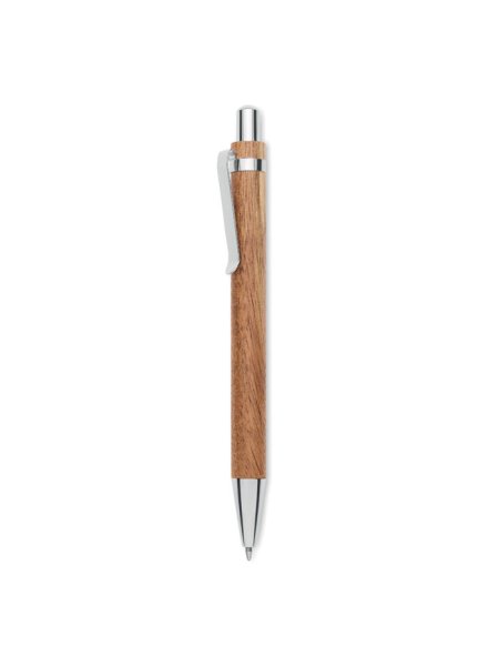 Penna personalizzabile legno acacia FSC cromata Jakarta