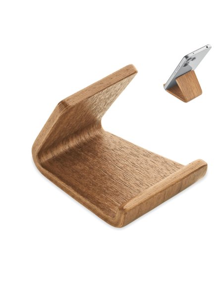 Porta telefono personalizzabile legno noce e pioppo Hold