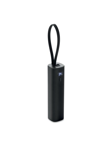 Power bank personalizzabile 5000 mAh alluminio riciclato Powertube