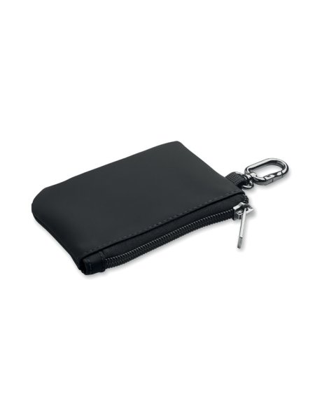 Portachiavi personalizzabile PU con portafoglio e zip Guardo