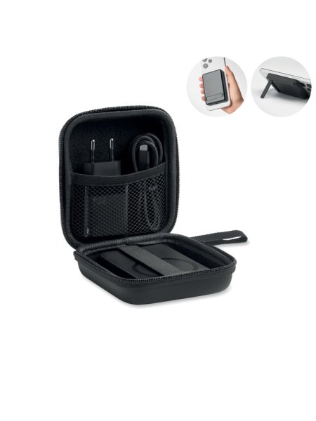 Power bank wireless personalizzabile set viaggio 5000mAh