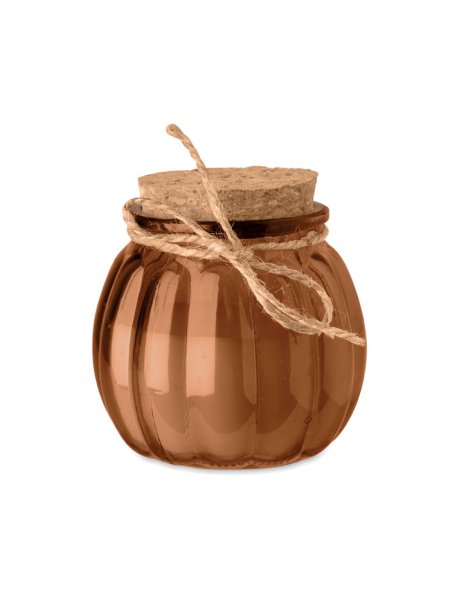 Candela personalizzabile vetro sughero vaniglia 80g Pumkin