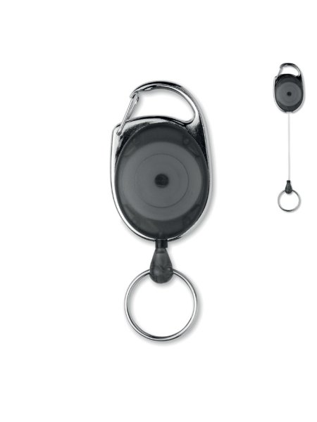 Portabadge personalizzabile con moschettone lega zinco Arronsa