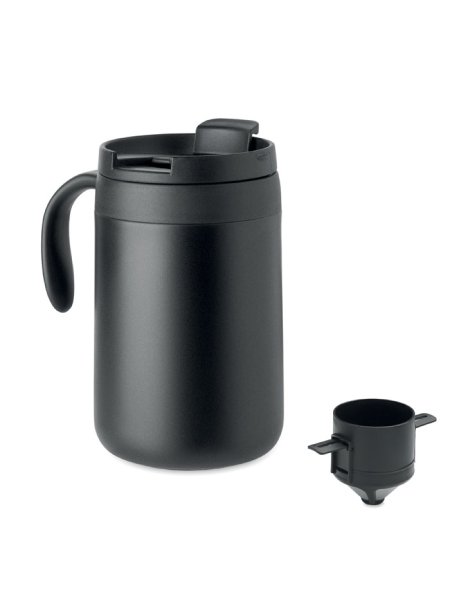 Tazza termica personalizzabile inox 450 ml con filtro caffè Caffetito