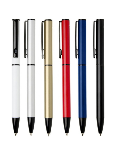 Penna a sfera in alluminio riciclato personalizzabile Verton inchiostro blu
