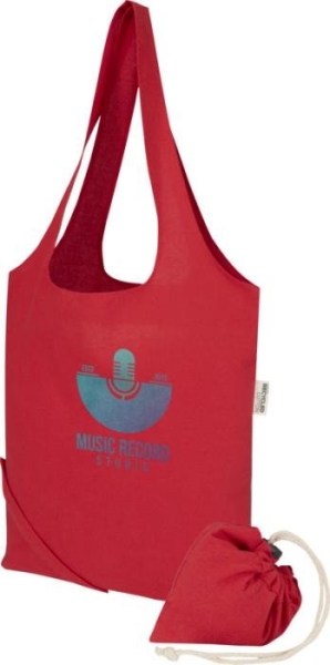 Borsa tote in cotone riciclato GRS personalizzabile da 140 g/m² Madras Blend- 7L