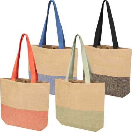 Borsa tote personalizzabile in paglia naturale Rhythm 10L