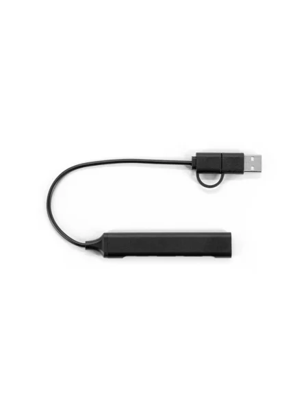 Hub USB 4 porte personalizzabile in materiali riciclati BENIOFF