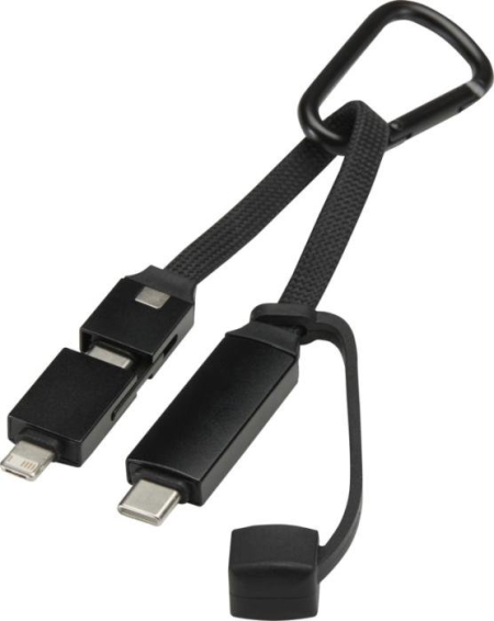 Cavo di ricarica da 65 W 5 in 1 in alluminio riciclato con moschettone Algieba