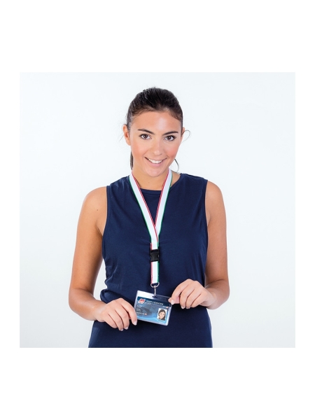 Lanyard porta badge in poliestere Lace