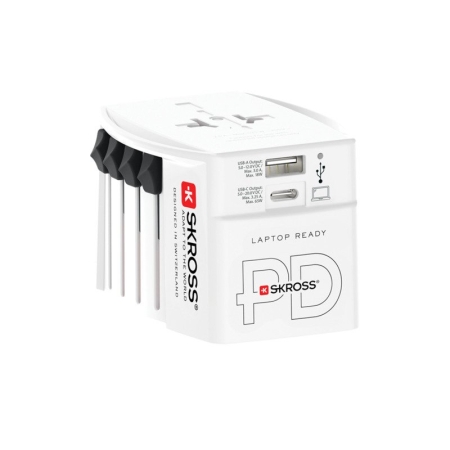 Adattatore universale SKROSS® MUV AC65PD con cavo USB-C