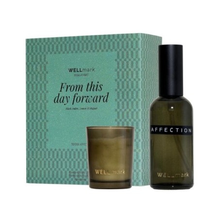 Set regalo Wellmark spray e candela personalizzabile Tender Affection