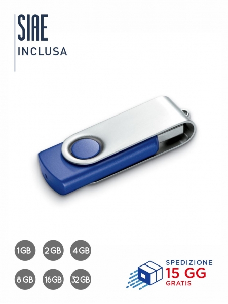 Penne USB personalizzate Double in plastica e metallo
