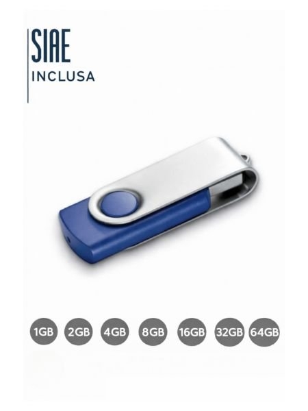 Penne USB personalizzate Double in plastica e metallo da 1 a 64GB