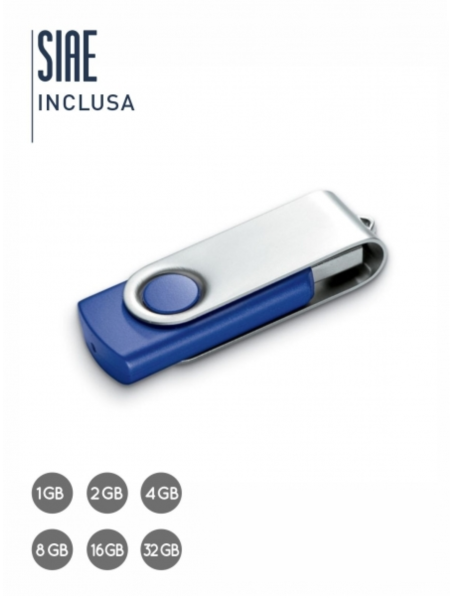 Penne USB personalizzate Double in plastica e metallo