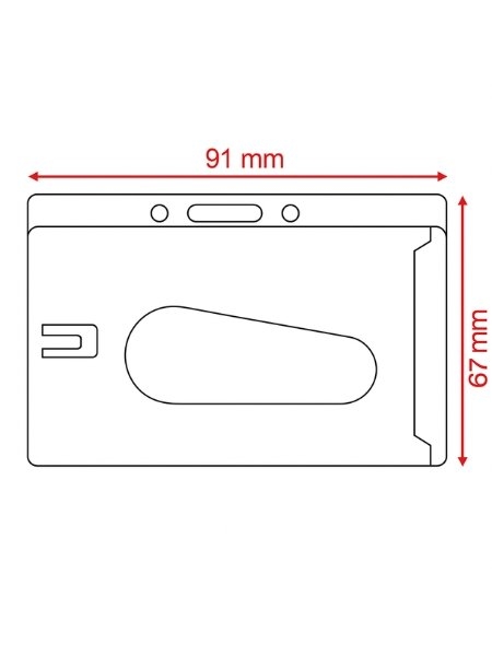 Porta badge in plastica semirigida trasparente opaco 9,1 x 6,7 cm Holder