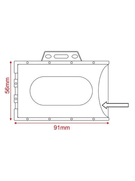 Porta badge in plastica semirigida trasparente opaco cm.9,1x5,6
