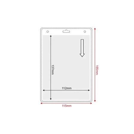 Porta badge in pvc trasparente cm.13,7x11.2