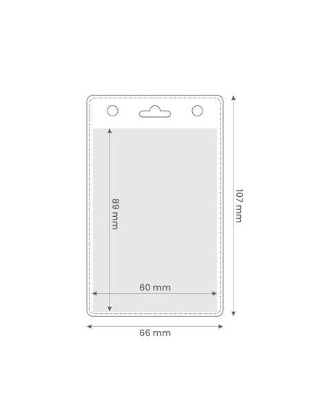 Porta badge in pvc trasparente Visa 6,6 x 10,7 cm