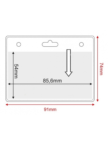 PORTA BADGE NIKOFFICE IN PVC 11 CM X 8.5 CM VERTICALE