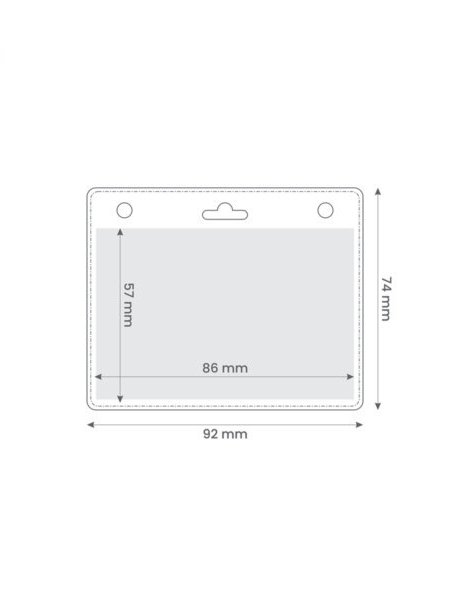 Porta badge in pvc trasparente Visa 9,2 x 7,4 cm