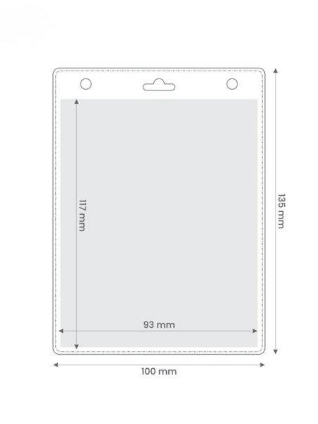 Porta badge in pvc trasparente Kongres 10 x 13,5 cm