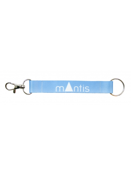 Lanyard corti 20 mm. con anello portachiavi e moschettone