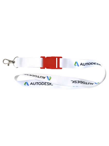 Lanyard personalizzati in poliestere 25 mm. con clip sganciabile