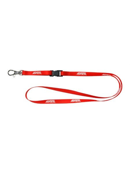 Laccetti personalizzati in poliestere 10 mm con clip sganciabile