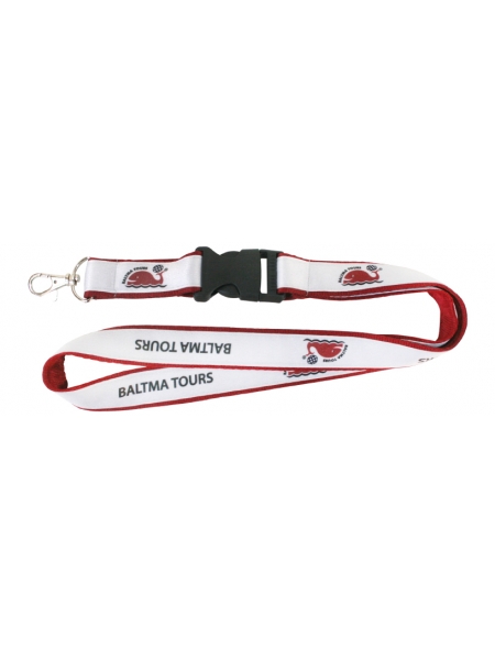 Lanyard personalizzati doppio strato 25 mm. con clip sganciabile