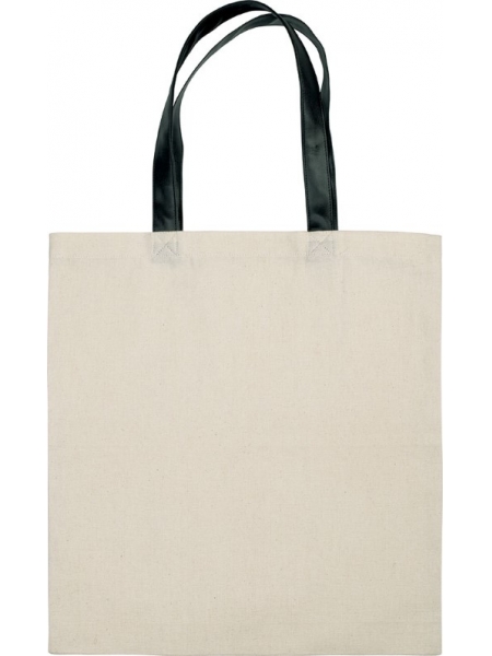 Shopper personalizzate in canvas manici a contrasto 38x42 cm