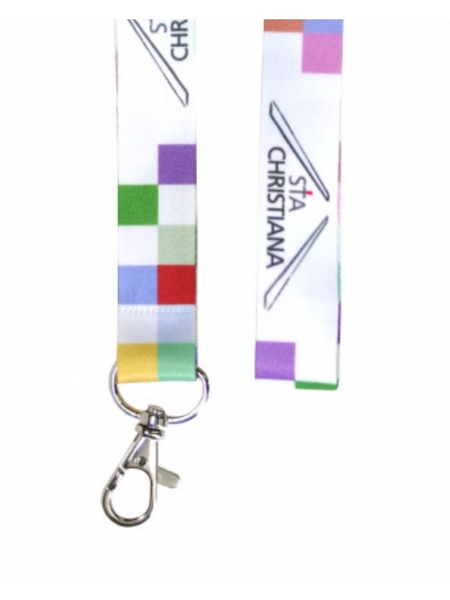 Laccio porta badge personalizzato in poliestere 25 mm