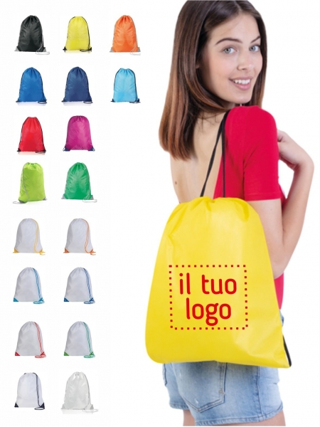 Zaino in nylon con cordoncino