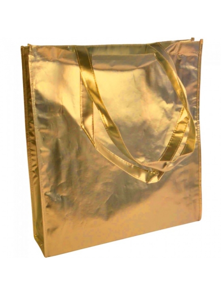 Shopper Borse in tnt laminato - 100 gr - 38x42x15 cm manici lunghi e soffietto