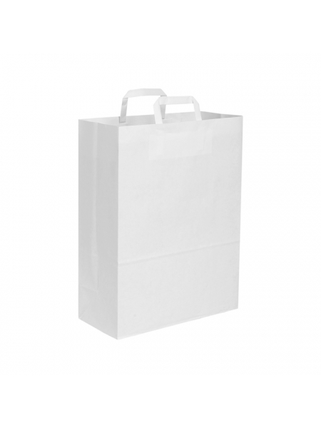 Buste di carta kraft bianca personalizzata Shopper 32 x 43 x 17 cm