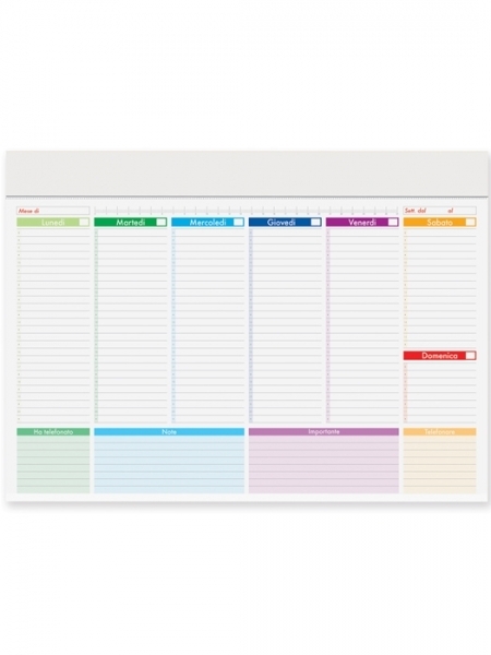 Planning Multicolor cm 43x31