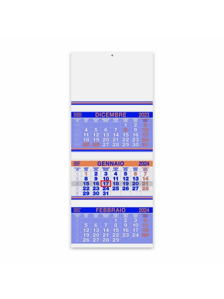 Calendari Trittici personalizzati Trio Fluo 33 x 79 cm