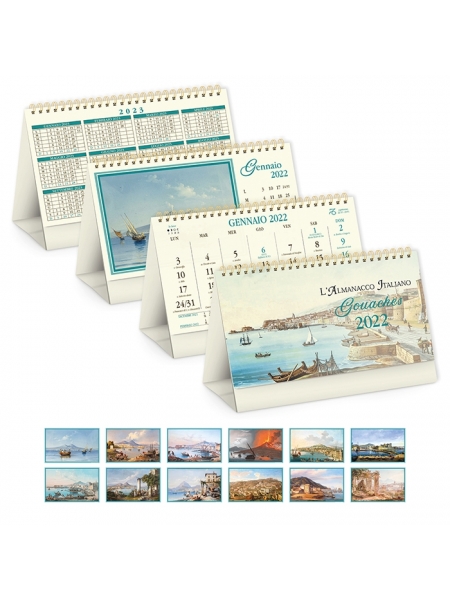 Calendari da tavolo fotografici avoriati Gouaches