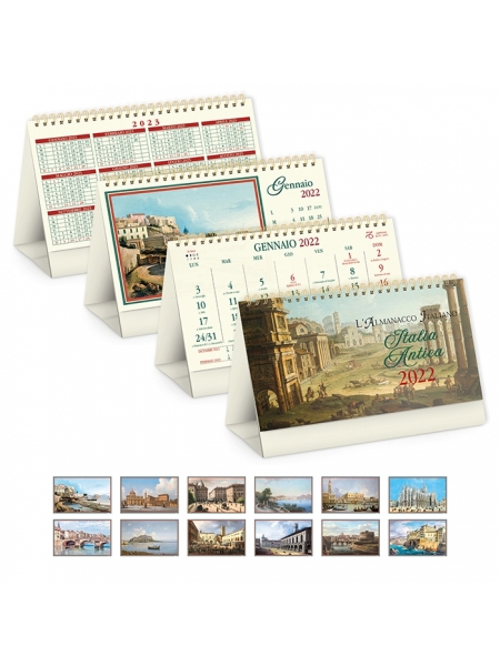 Calendari da tavolo fotografici avoriati Italia Antica