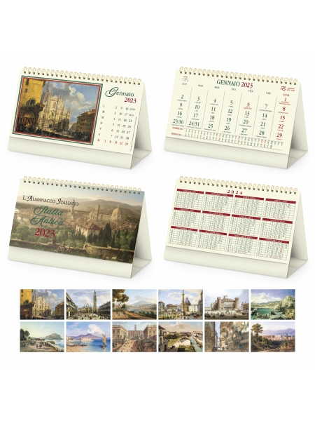 Calendari da tavolo fotografici avoriati Italia Antica