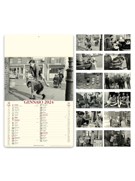 Calendari illustrati avoriati personalizzati Come Eravamo 31 x 52,5 cm
