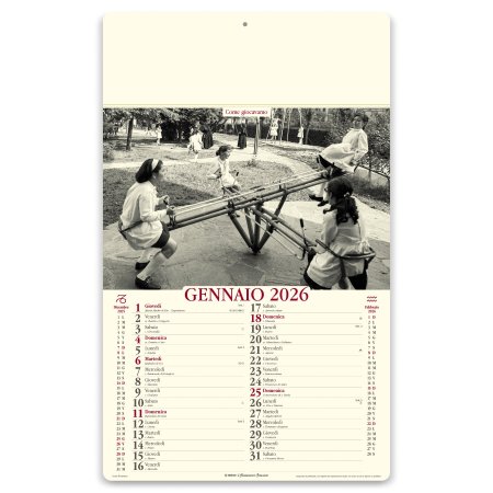 Calendari illustrati avoriati personalizzati Come Eravamo 31 x 52,5 cm