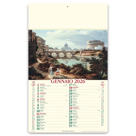 Calendari illustrati avoriati personalizzati Italia Antica 31 x 52,5 cm