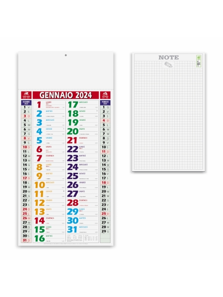 Calendari Olandesi personalizzati Color Shaded 23 x 47 cm