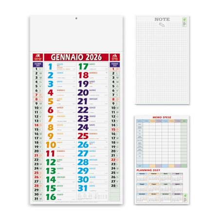 Calendari Olandesi personalizzati Color Shaded 23 x 47 cm